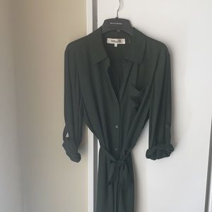 Diane Von Furstenberg shirt dress Sz L